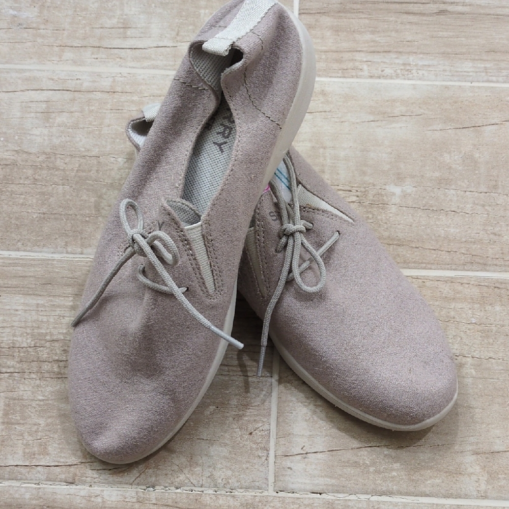 Sperry Women's Slip-On Suede-Look Sneakers in Light Taupe